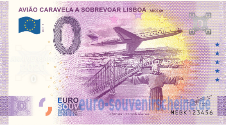 MEBK-2021-4 AVIÃO CARAVELA A SOBREVOAR LISBOA ANOS 60